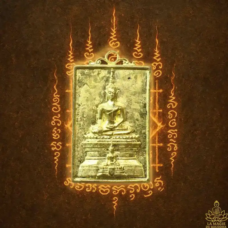 Yant Kropetch Medal – Wat Intharawat (Bang Khun Prom) faceted precious alloy