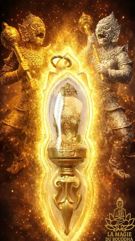 🔱 Hanuman Trikun Baramee Amulet – Sacred Scepter of Hanuman from Wat Suthat