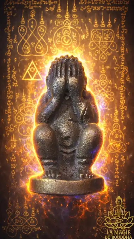 Protective Buddha Amulet Phra Pidta Athithan Jit Ta Thong - Very Venerable Luang Phor Koon of Wat Banrai