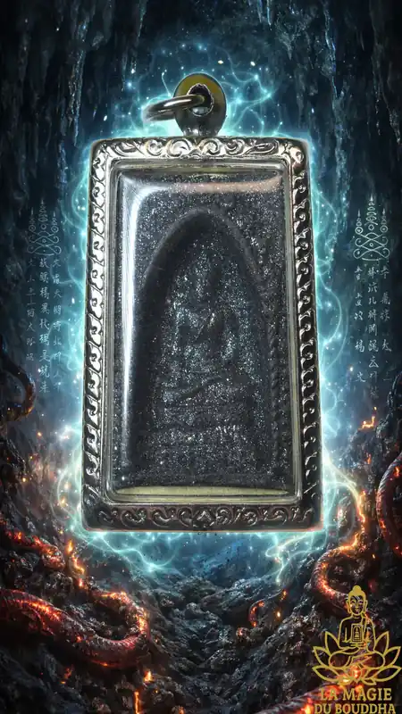 Phra Phairi Phinat amulet in phong lek lai, consecrated at Wat Bowonniwet on April 21, 1992