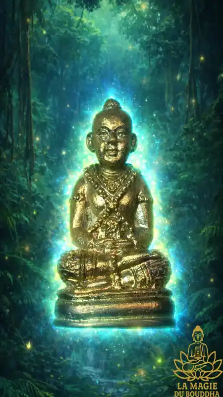 🌟 Gilded bronze Khuman Thong - Very Venerable Luang Phor Phong Titajaro