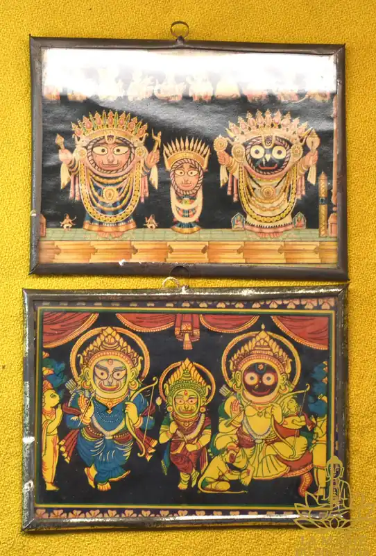 Hindu Jagannath Frames, Original Odisha Chromolithographs - 1970s