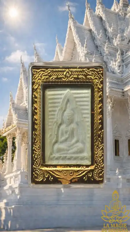 Phra Somdej Wat Paknam amulet in jade powder - Most Venerable Luang Phor Viriyang Sirintharo