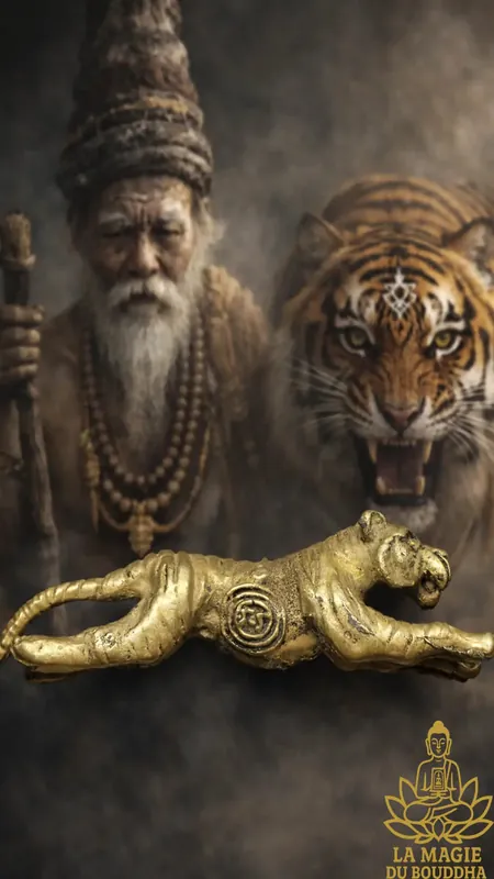 Leaping Tiger Amulet Very Venerable Lersi Po Kassem