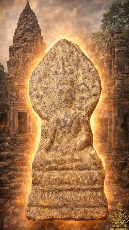 🌿 Votive tablet of the Buddha under the Bodhi tree – Phra Ajarn Ying Yong of Wat Thong Sala Ngam