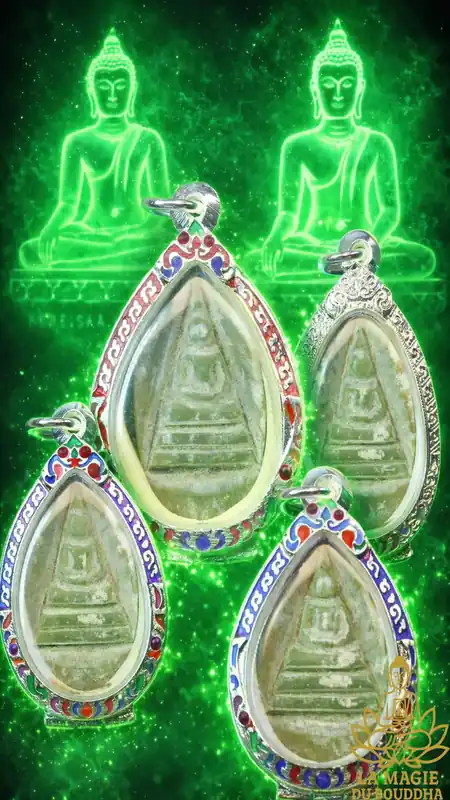 🌟 Phra Somdej Buddha Pendants in Ye Ming Zhu Fluorescent Sacred Stone