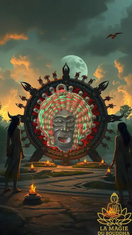 Thai folk magic amulet with a protective spirit face