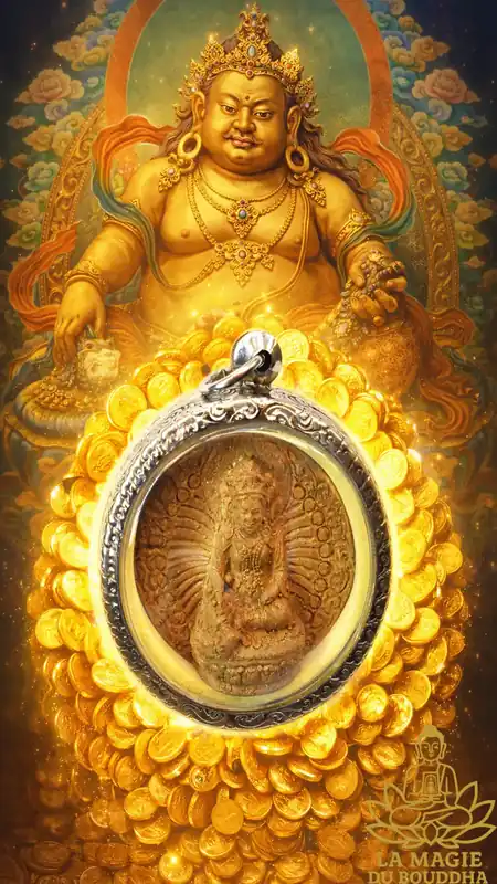 Tibetan Jambhalla Buddha of Fortune Amulet - Wat Pothithataram