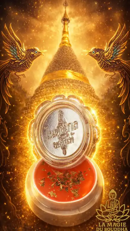 Magic Charm Cream 🕊️ Salika Ling Thong Kee Phung - Very Venerable Luang Phor Thong Gleung of Wat Chedi Hoi