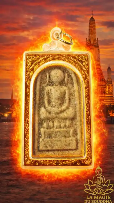 Ancient amulet of the Buddha Phra Somdej Gaisser - Wat Arun