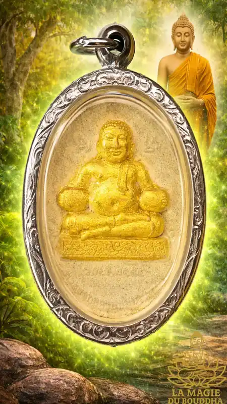 Amulet Phra Sanghajai Udomsap and Phra Siwali - Venerable Phra Banyat Rodtoom of Wat Rat Sanoon