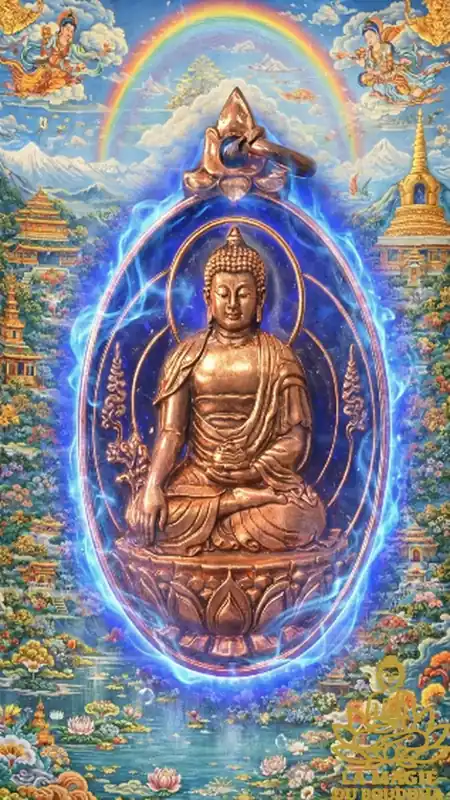 Sangye Menla and Po Shiwok Medicine Buddha Medal - Wat Dong Noi
