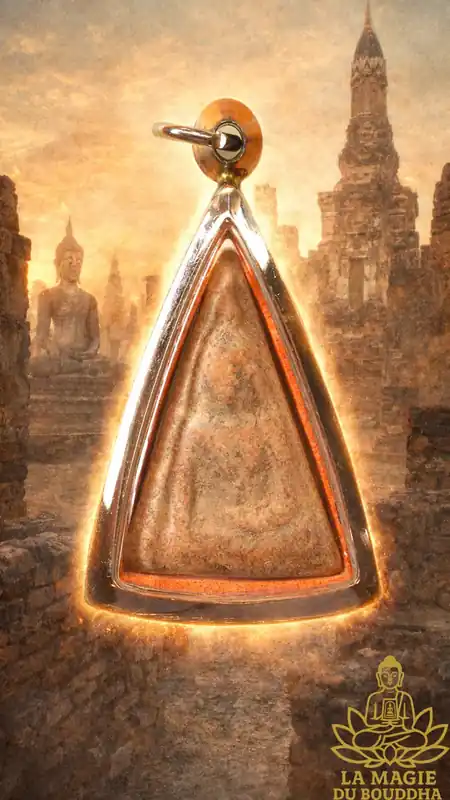Small terracotta Phra Nang Phaya amulet from the Sukhothai region