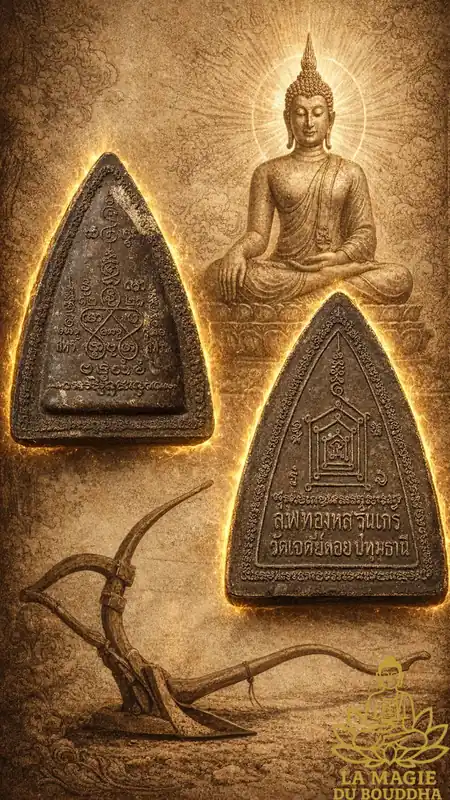 Lek Thai Na Ploughshare Amulet - Most Venerable Luang Phor Thong Gleung of Wat Chedi Hoi