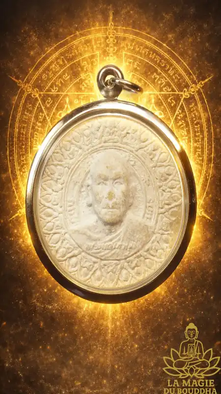 Amulet Roop Lor portrait of Luang Phor Sodh Candasaro (Roon Sombat Chakraphat, 1992) - Wat Paknam