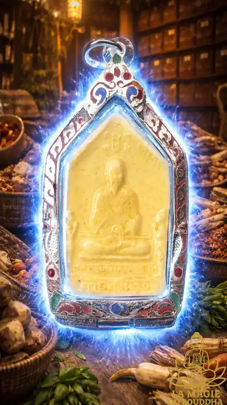 Lersi Amnat amulet with protective and lucky bat