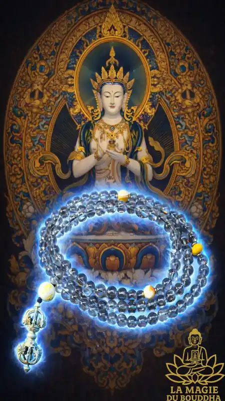 Tibetan rock crystal mala (for purification practices)
