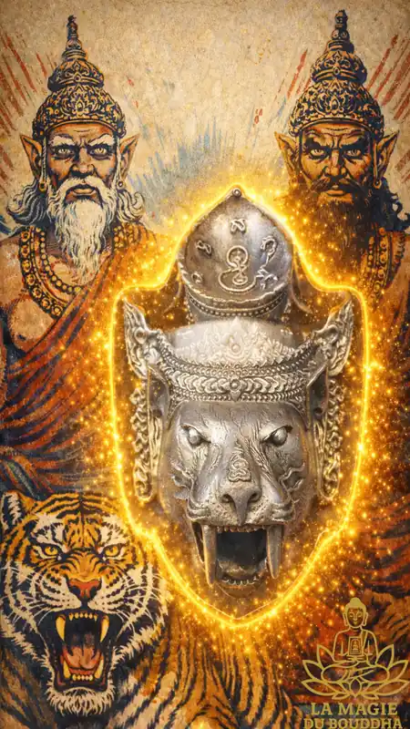 Large Lersi Na Seuar amulet from Wat Khao Lem (Luang Phor Kallong Temple)