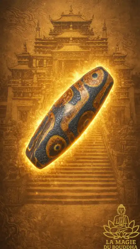 Ancient Tibetan Nine-Eyed Dzi Sacred Pearl