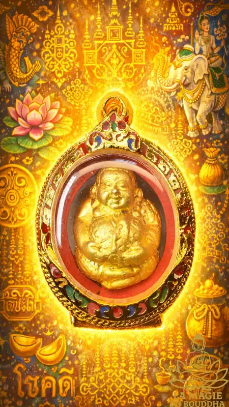 Rare Amulet Look Aum Phra Sanghajai - Highly Venerable Luang Phor Poon of Wat Pailom
