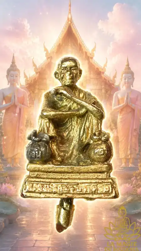 Fortune statuette of the Most Venerable Luang Phor Koon Parisutho Roon Ruay Ruay Ruay (1995)