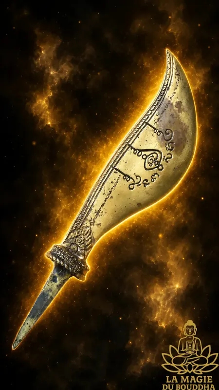 Rare bronze ritual blade, Meedh Moh from Wat Chedi Hoi
