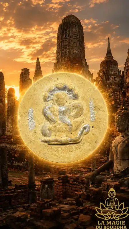 Large Jatukham Rammathep amulet - Wat Puthai Sawan