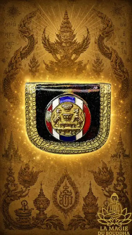 Former official Thai badge with Siamese heraldic symbols