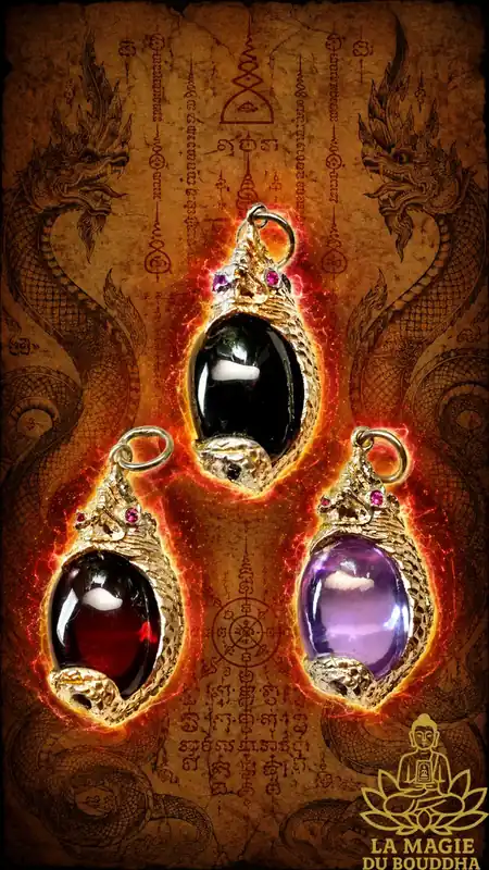 Thai Pendants in Sacred Naga Crystal Dta Payanag