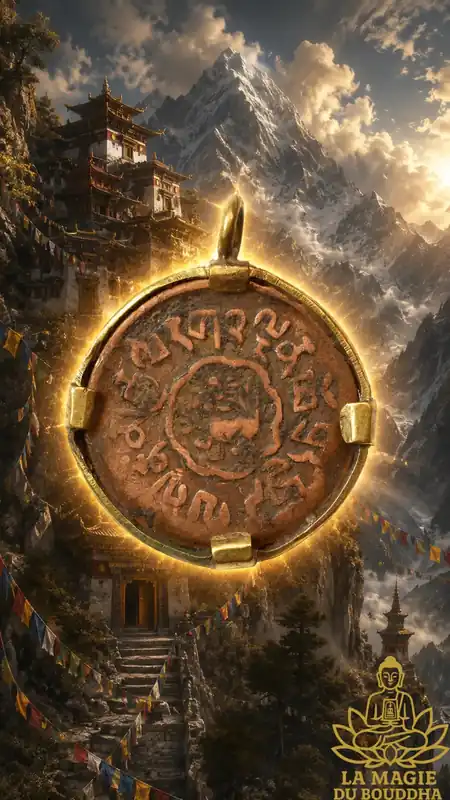 Old Tibetan 5 Skar coin mounted as a pendant