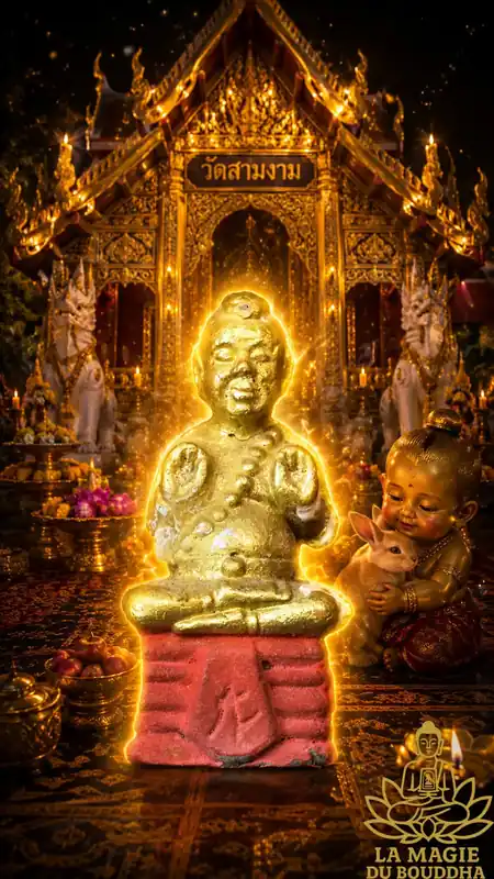 Rare Khuman Thong amulet by the Most Venerable Phra Ajarn Yem (limited series 2010)