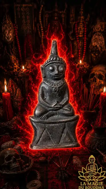 Sacred Phra Ngang statuette in grey metal