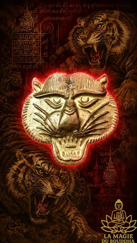 Tiger Head Brooch - Very Venerable Phra Ajarn Samhan of Wat Bang Phra