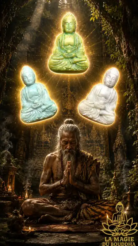 Jade Buddha figurine consecrated by the Venerable Lersi Tafai