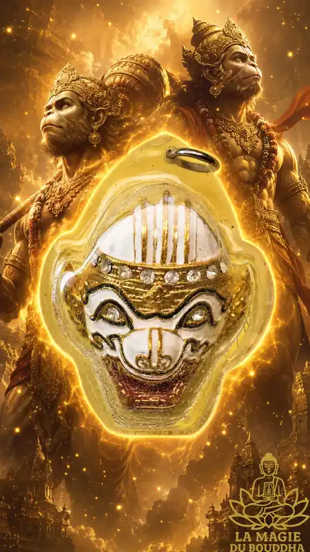 Sacred Hanuman Mask with Takrut blessed by Phra Ajarn Song