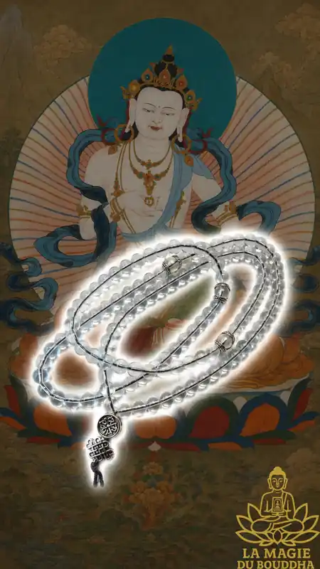 Tibetan translucent crystal purification mala