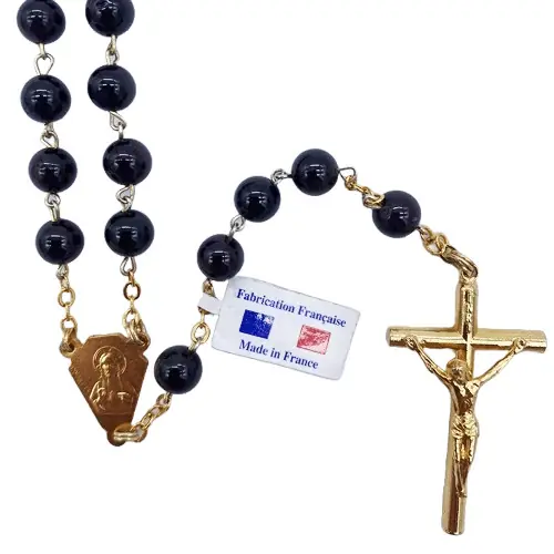 Chapelet Élégance en Grenat sur Chaîne Dorée