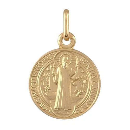 Médaille Saint Benoît plaqué or