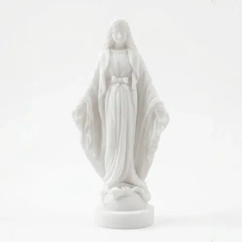 Statue Vierge miraculeuse en albâtre - 12cm