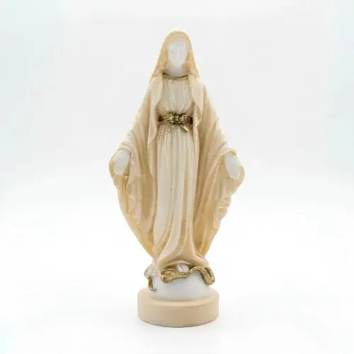 Statue albâtre - 17 cm - Vierge miraculeuse