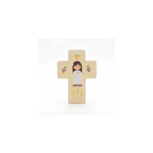 Croix Bois Howoki - Communion Fille