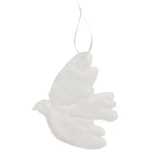 Grande Suspension Colombe en tissu blanc
