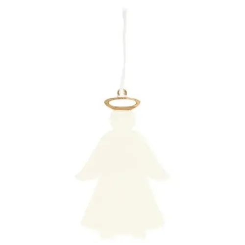 Suspension Ange en métal blanc et doré