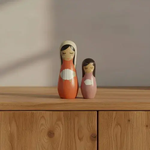 Crèche Howoki - Bergère et sa fille