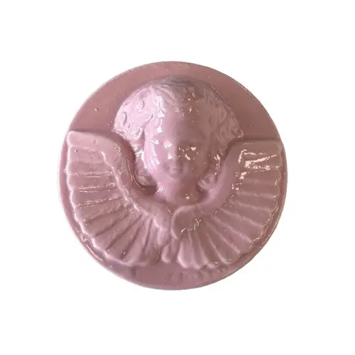 Petit cadre en faïence Ange Rose
