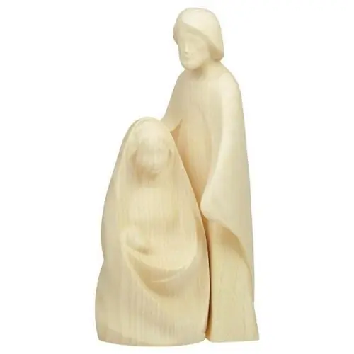 Statue moderne Sainte Famille en bois de frêne - 18cm