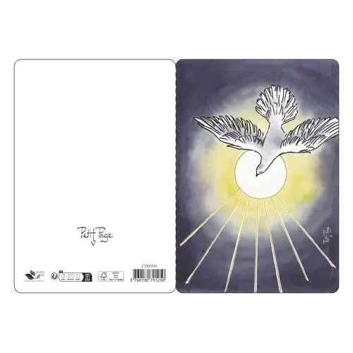 Carte double - Saint Esprit - Petit Page - 16.5X11.5 cm