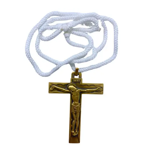 Croix Aube en bronze avec Cordon