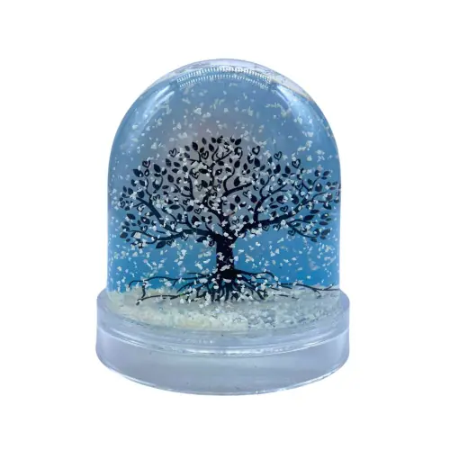 Boule à neige - Arbre de Vie bleu