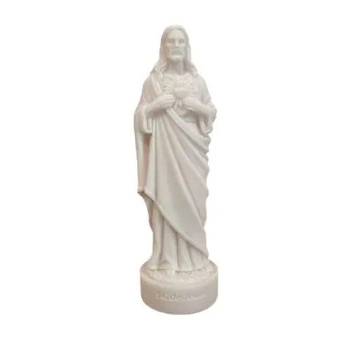 Statue Sacré Coeur de Jésus en albâtre